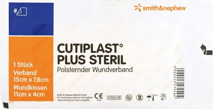 Cutiplast Plus Steril, 7.8 x 15cm, 1 Stück