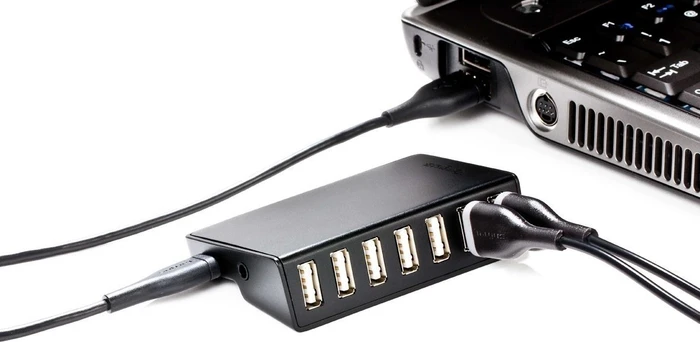 Targus USB-Hub, 7x USB-A 2.0, USB 2.0 Mini-B [Buchse]