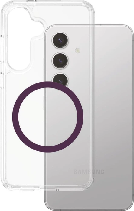 PanzerGlass Care Flagship Case Urban Combat Magnetic Qi für Samsung Galaxy S25 transparent/violett