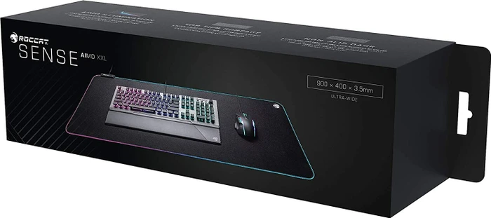 Roccat Sense Aimo XXL Gaming Mousepad, RGB beleuchtet, schwarz