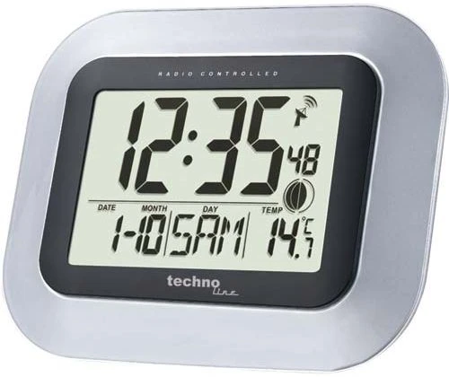 technoline WS 8005 Funkwanduhr mit Thermometer, digital