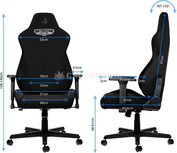 Nitro Concepts S300 Stealth Black Bürostuhl, schwarz