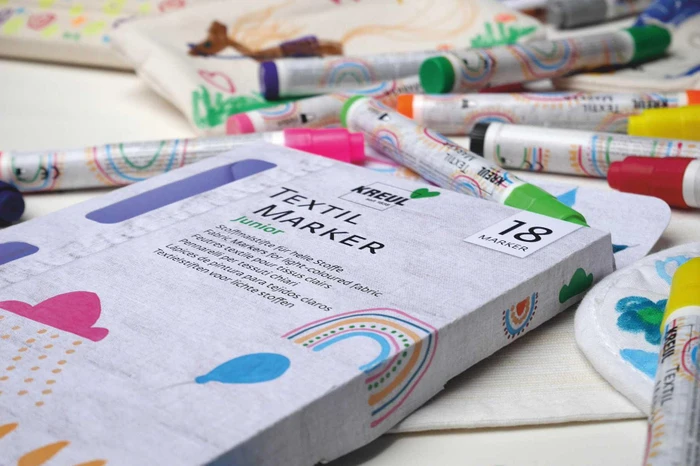 Kreul Textil Marker medium Junior 18 Farben, 18er-Set