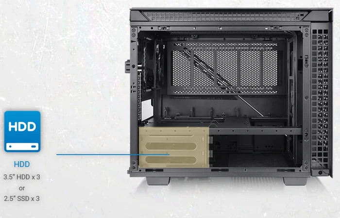 Thermaltake Divider 200 TG Air, schwarz, Glasfenster