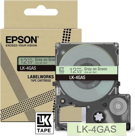 Epson LK-4GAS Beschriftungsband, 12mm, grau/hellgrün