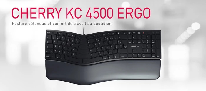 Cherry KC 4500 Ergo, schwarz, USB, FR