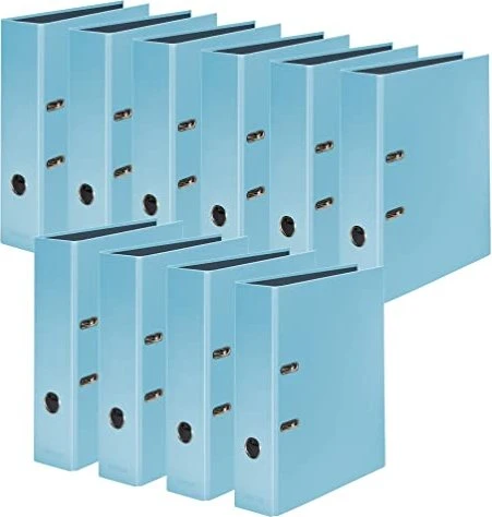 Falken PastellColor Ordner 2-Ring, 80mm, A4, himmelblau, 10er-Pack