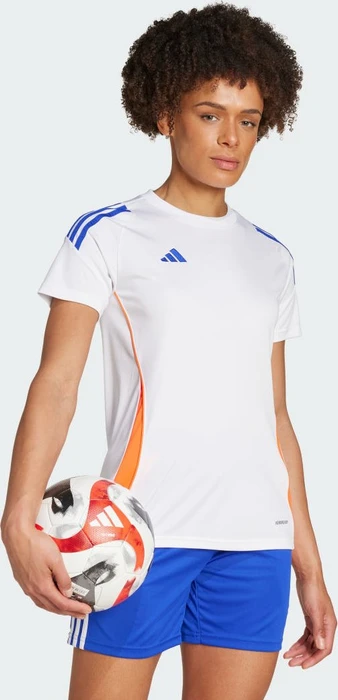 adidas Tiro 24 Trikot kurzarm white/lucid blue/app solar red (Damen)