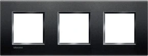 Bticino Livinglight Abdeckrahmen 3-fach, anthrazit
