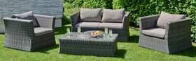 Garden Pleasure Avila Lounge-Set grau, 4-tlg.