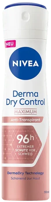 Nivea Anti-Transpirant Derma Dry Control Maximum Deodorant Spray, 150ml