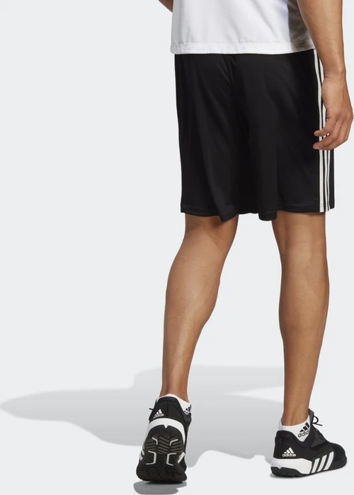 adidas Train Essentials Piqué 3-Streifen Trainingshose kurz schwarz/weiß (Herren)