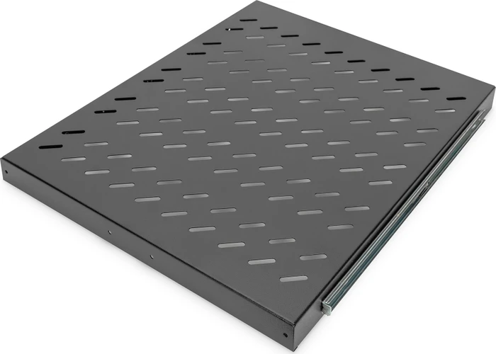 Digitus ausziehbarer Fachboden für Netzwerk- und Serverschränke, 19", schwarz, 800mm Einbautiefe, 1HE