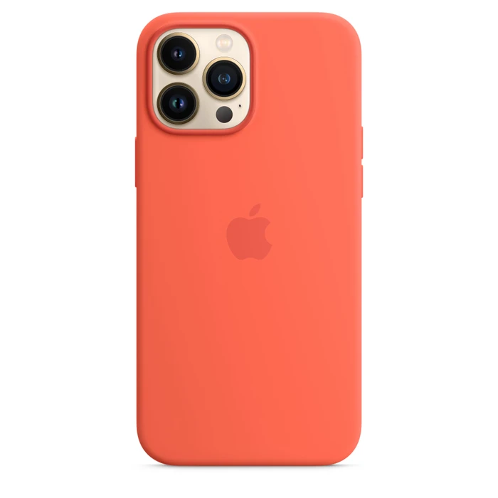 Apple Silikon Case mit MagSafe für iPhone 13 Pro Max Nektarine