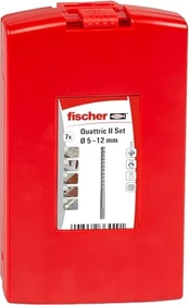 fischer Quattric II 8/50/115 SDS-plus Hammerbohrer-Sortiment inkl. Werkzeugbox, 7-tlg.