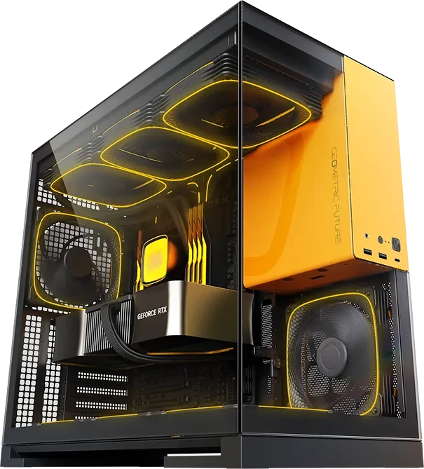 Geometric Future Model 5 Black/Yellow, Glasfenster