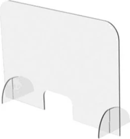 Franken Hygieneschutz Thekenaufsatz Schutzschild Aufsteller aus Acrylglas, transparent, 85x70cm