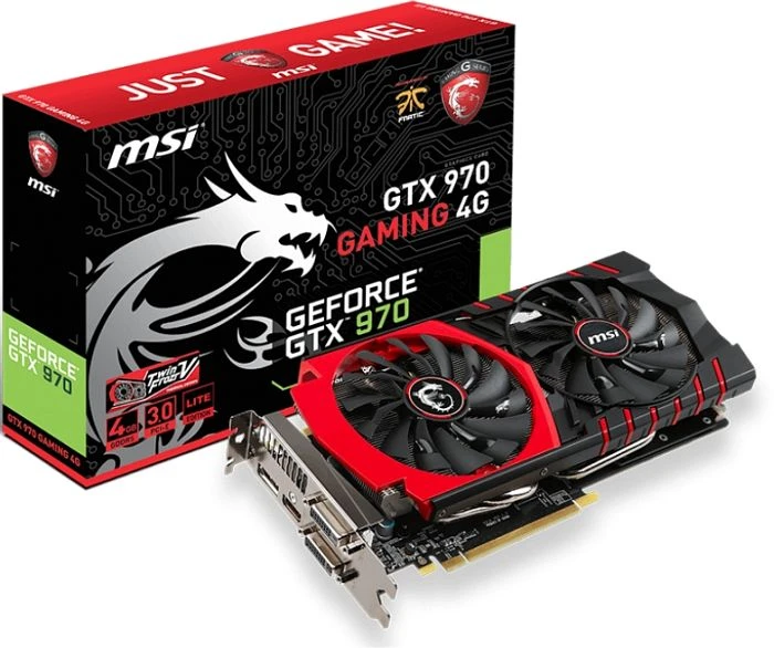 MSI GeForce GTX 970 Gaming 4G LE, 4GB GDDR5, 2x DVI, HDMI, DP
