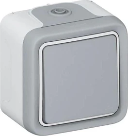 Legrand Plexo Wippschalter Kreuz, grau
