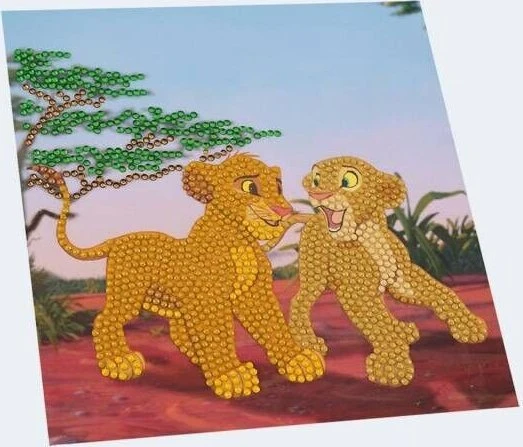 Craft Buddy Crystal Art Card Kit Simba and Nala