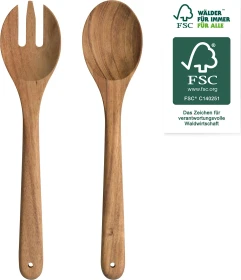 Leonardo Salatbesteck-Set Matera Akazienholz 30cm, 2-tlg.