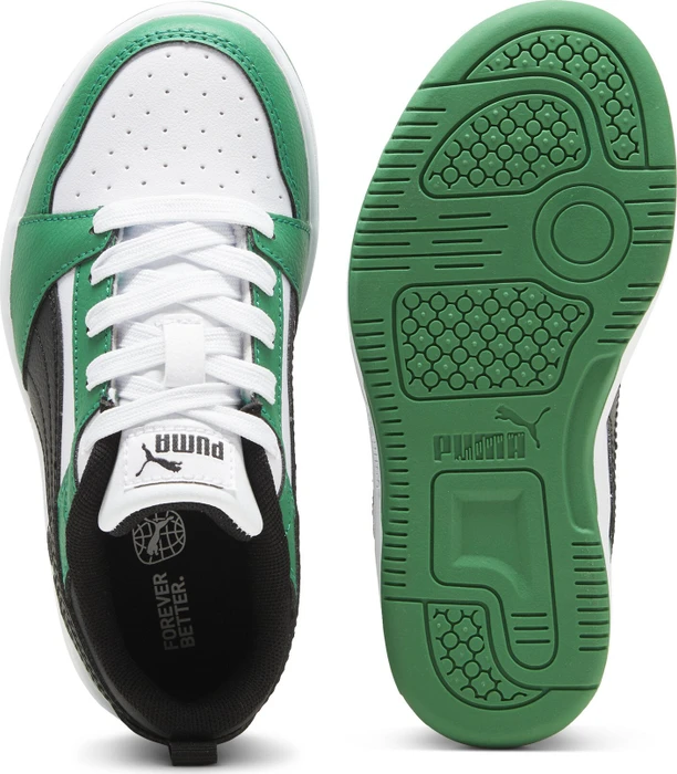 Puma Rebound V6 Lo puma white/puma black/archive green (Junior)