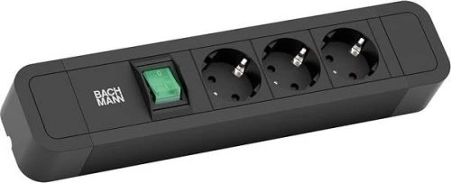 Bachmann Primo 2, 3-fach, Schalter, 2m, schwarz