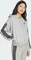 adidas Essentials 3-Streifen French Terry Hoodie medium grey heather/black (Damen) Vorschaubild