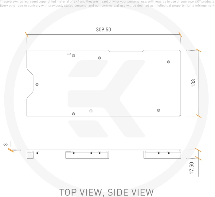 EK Water Blocks Quantum Line EK-Quantum Vector² Trio RTX 3080/90 Backplate silber