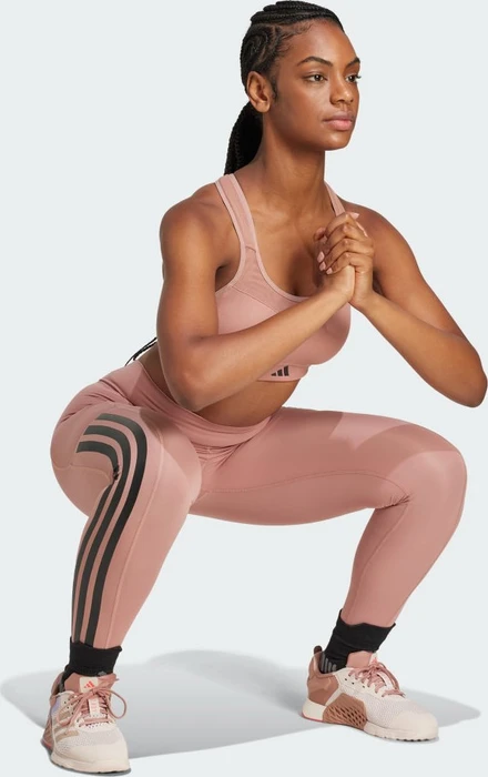 adidas Optime 3-Streifen Hose lang warm clay (Damen)
