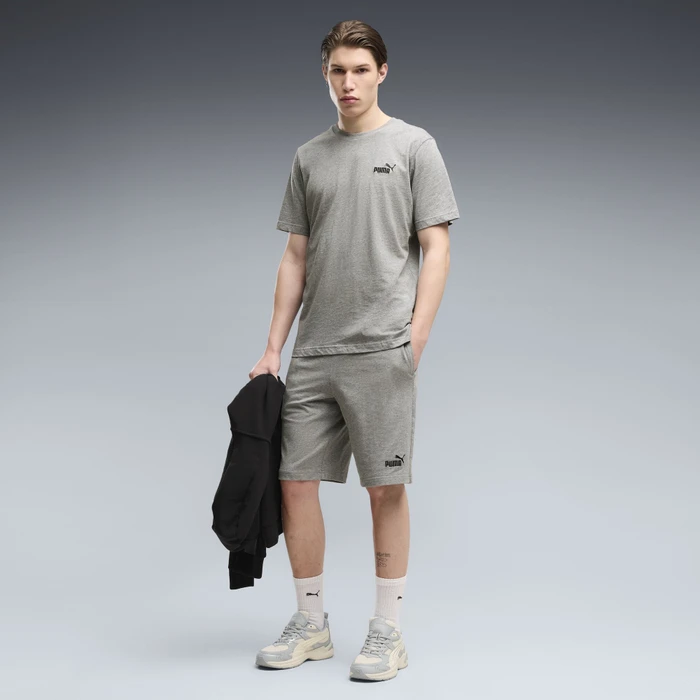 Puma Essentials Small No.1 Logo T-Shirt kurzarm medium grey heather