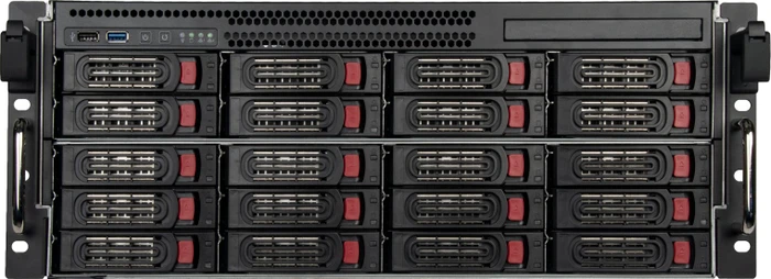 SilverStone RM43-320-RS, Rackmount Storage, schwarz/grau, 4HE, ATX