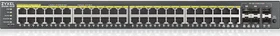 Zyxel GS2220 Rackmount Gigabit Managed Switch, 48x RJ-45, 4x RJ-45/SFP, 2x SFP, 375W PoE+ (GS2220-50HP-EU0101F)