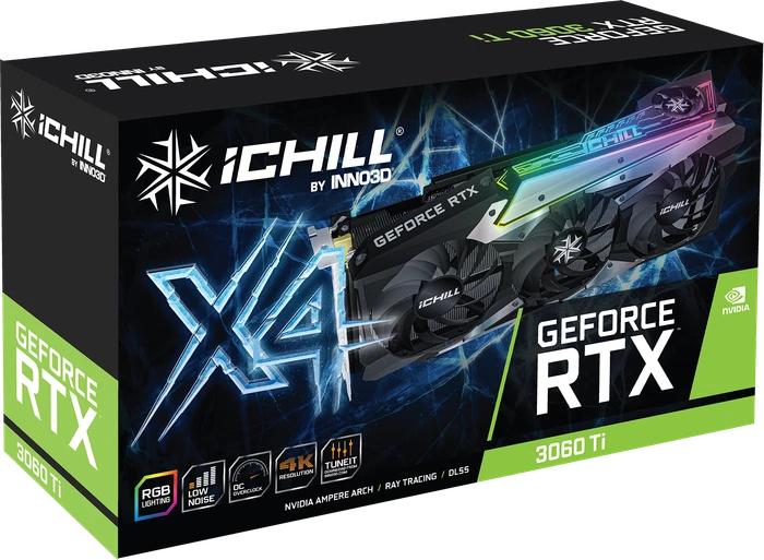 INNO3D GeForce RTX 3060 Ti GDDR6X iCHILL X4, 8GB GDDR6X, HDMI, 3x DP