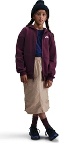 Nike Sportswear Club Fleece Oversize Hoodie bordeaux/white (Junior)