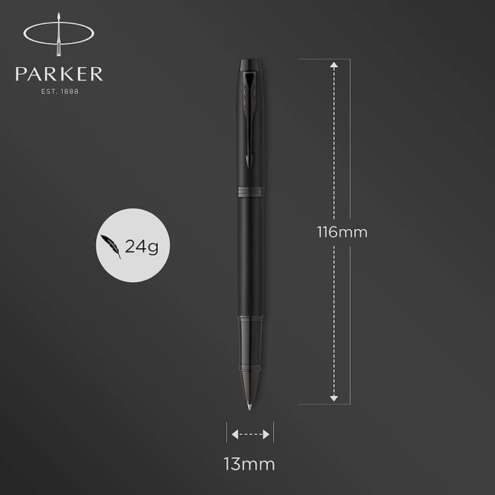 Parker IM Monochrome Tintenroller (Mine) matte black, Geschenkbox