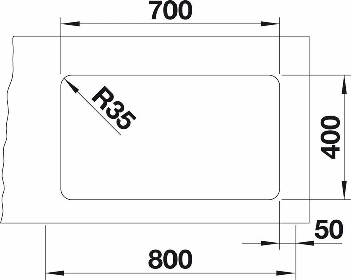 Blanco Etagon 700-U InFino Unterbau Becken mittig edelstahl