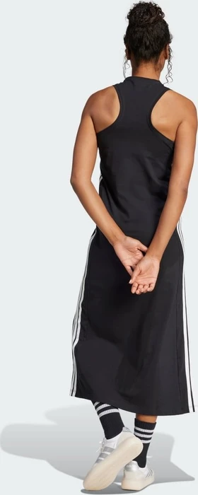 adidas Essentials 3-Streifen Long Racerback Kleid schwarz/weiß (Damen)