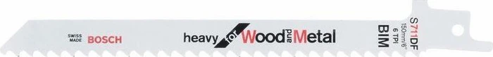 Bosch Professional S711DF Heavy for Wood and Metal Säbelsägeblatt, 5 Stück