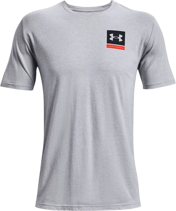Under Armour Photoreal Funktionsshirt kurzarm mod gray heather/black (Herren)