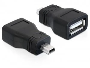 DeLOCK USB 2.0 Adapter, USB-A [Buchse] auf Mini-B [Stecker]