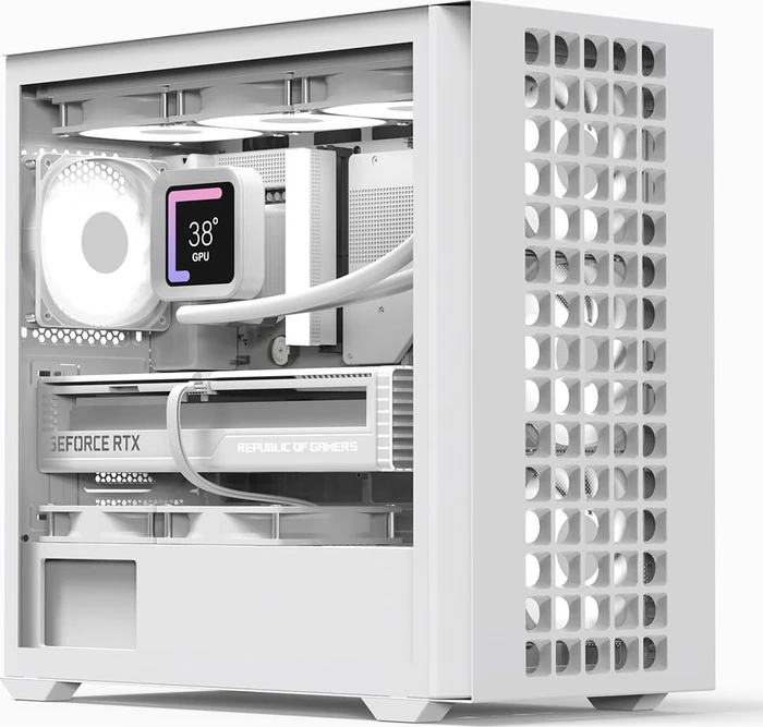 AeroCool D302A White, inkl. 4x Lüfter, Glasfenster