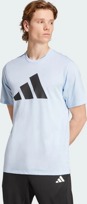 adidas Train Essentials Feelready Logo Funktionsshirt kurzarm glow blue/black (Herren)