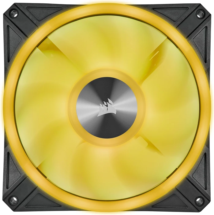 Corsair QL Series iCUE QL140 RGB PWM Dual Fan Kit, schwarz, LED-Steuerung, 140mm, 2er-Pack