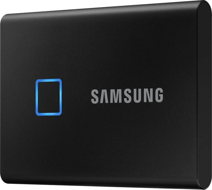 Samsung Portable SSD T7 Touch, Metallic Black, 500GB, USB-C 3.1