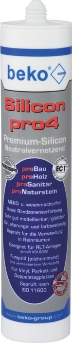 beko Silikon pro4 Premium Universal Silikonkleber alusilber, 310ml