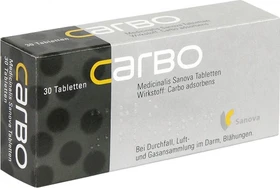 Carbo medicinalis Sanova Tabletten, 50 Stück