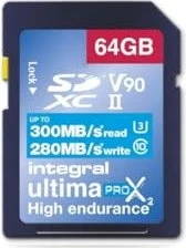 Integral ULTIMAPRO X2 R300/W280 64GB, UHS-II U3, Class 10