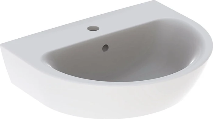 Geberit Renova Waschtisch 55cm, Hahnloch mittig, mit Überlauf, weiß