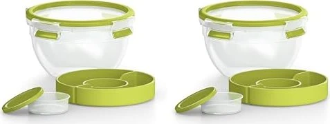 Emsa Clip&Go rund Aufbewahrungsbehälter 1l grün